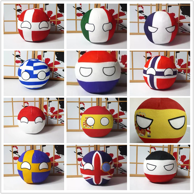 Table Tennis France - Countryballs 봉제 인형 이탈리아 덴마크 핀란드