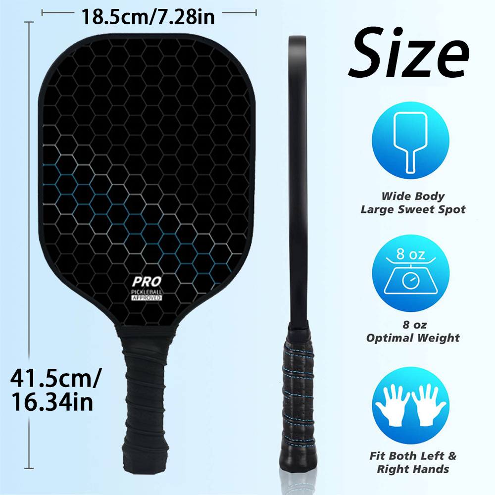 1세트 새로운 피클볼 라켓 카본 파이버 무광 표면 강화 - Table Tennis News 리뷰 및 가격